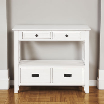 Farmhouse Console Table Antique White