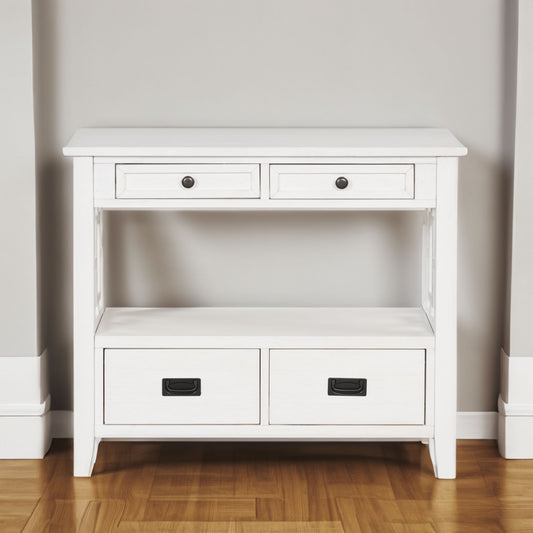 Farmhouse Console Table Antique White