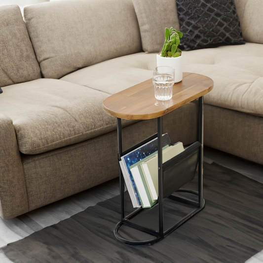 Acacia Wood Side Table Set (2 pcs)