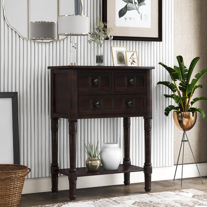 Console Table with Drawers Espresso