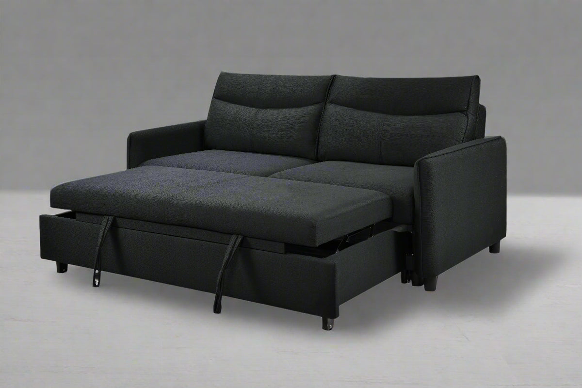 Convertible Sofa Bed with Pullout Black