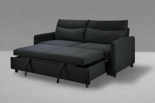 Convertible Sofa Bed with Pullout Black