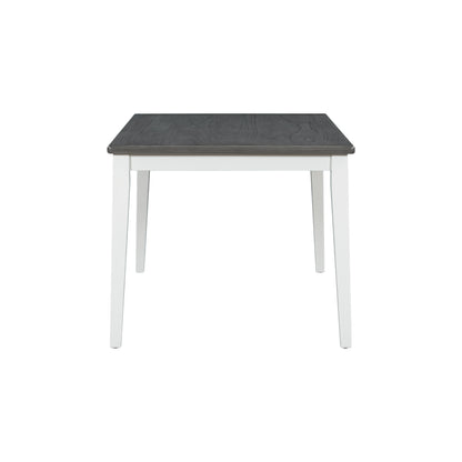 6-Piece Dining Set with Bench White and Gray