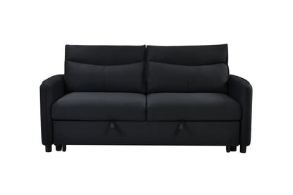 Convertible Sofa Bed with Pullout Black