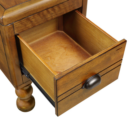 Antique Brown Wood End Table