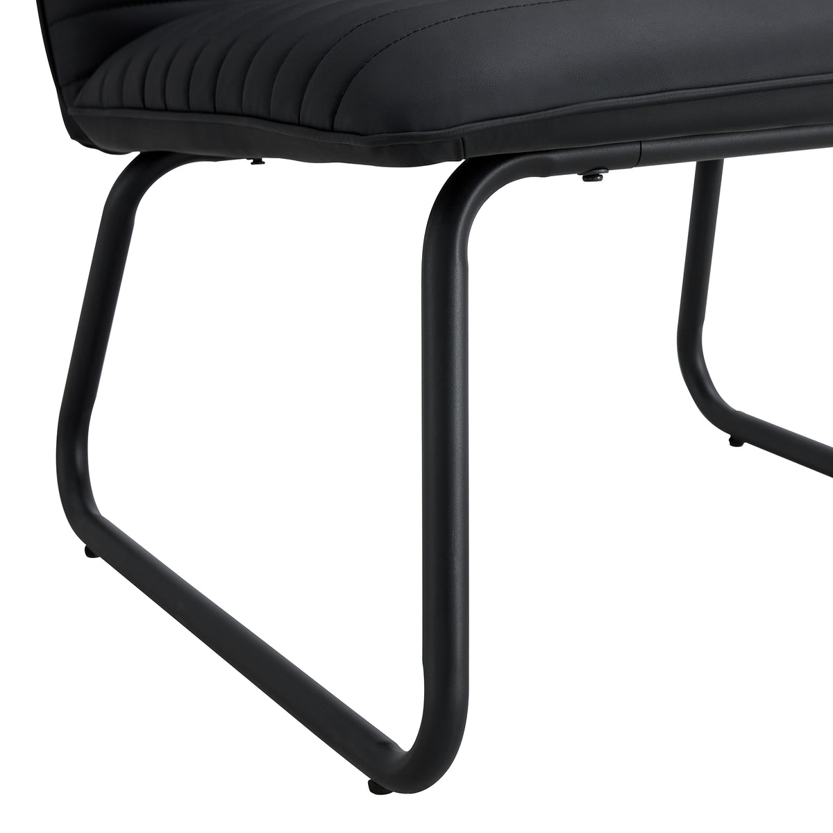 Black Armless Lounge Chair – Black Legs