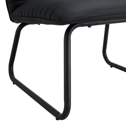 Black Armless Lounge Chair – Black Legs