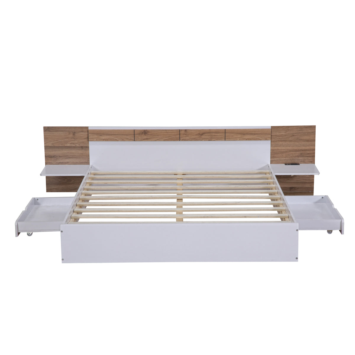Queen Platform Bed White