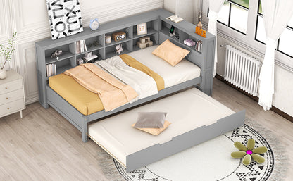 Wooden Twin Daybed Gray