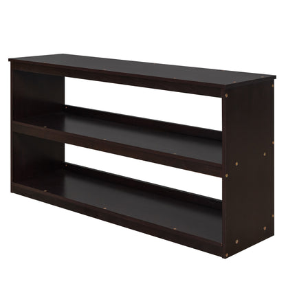 Full Loft Bed with Cabinet Espresso