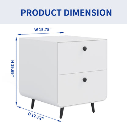 Modern Nightstand Cabinet with Storage