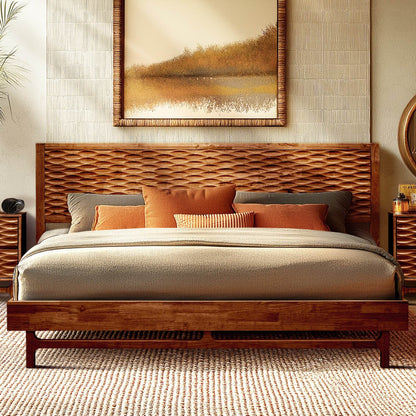 Elara Platform Bed Frame with Headboard