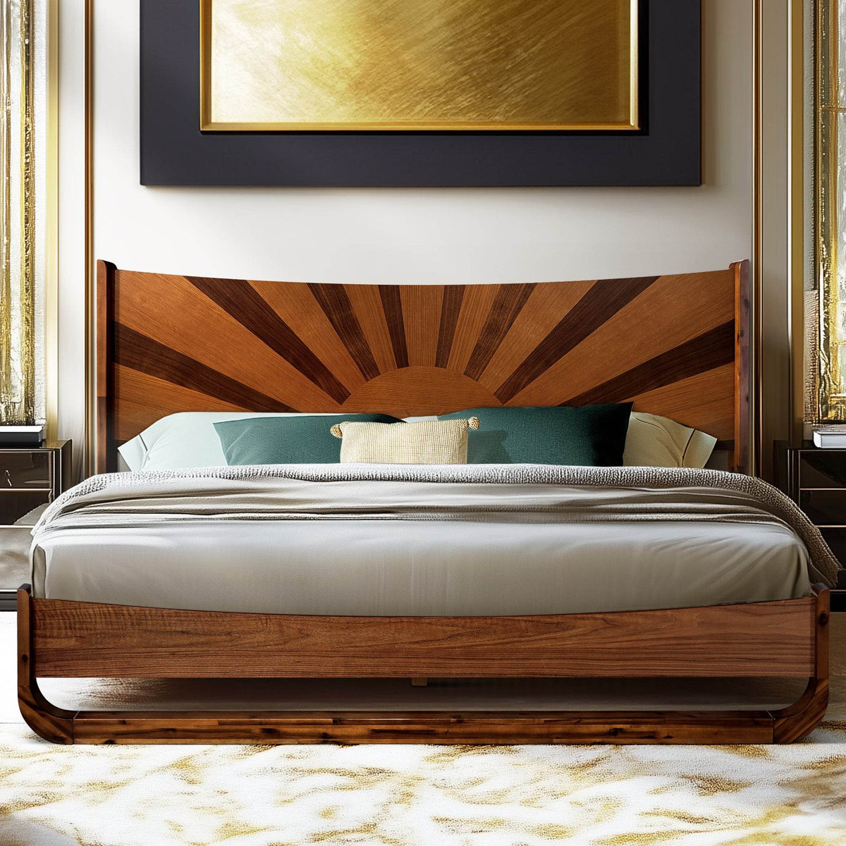 Sunset Platform Bed Frame With Headboard