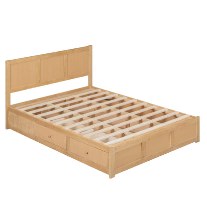 Full Wood Platform Bed