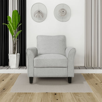 Contemporary Armrest Sofa – Light Gray
