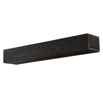 72-Inch Rustic Wood Floating Fireplace Mantel Espresso
