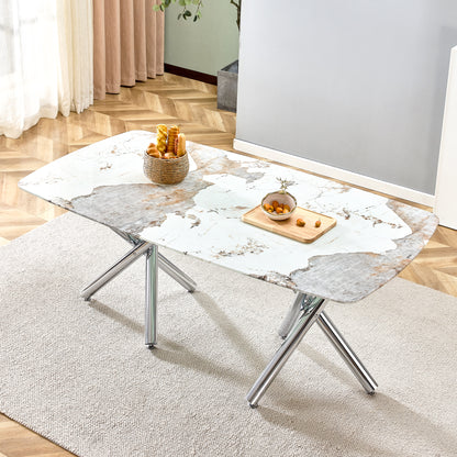 Modern Rectangular Dining Table for 6–8