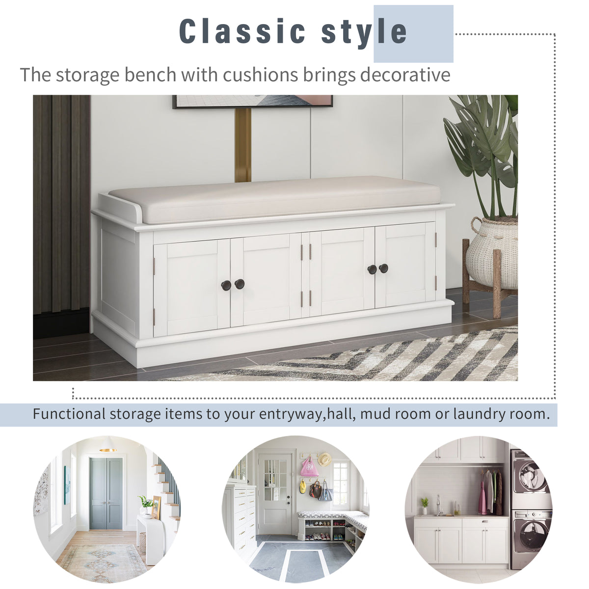 Adjustable Storage Bench Table