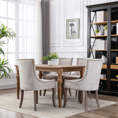 Ultra Side Dining Chairs Set of 2 Beige