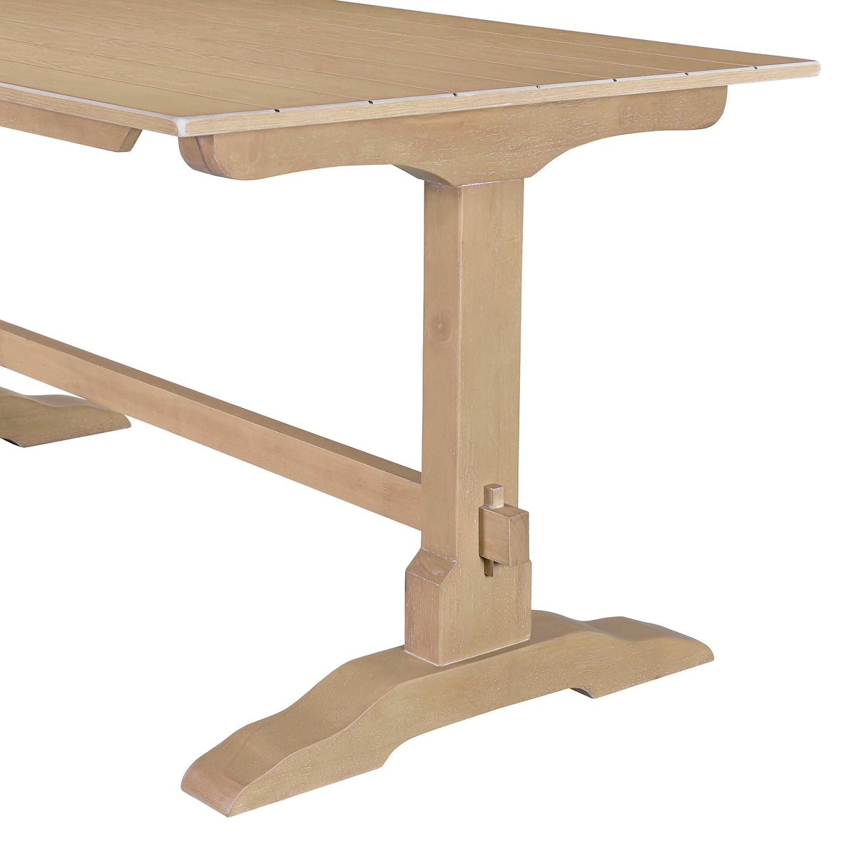 Retro Dining Set (3 pcs) – Natural Wood