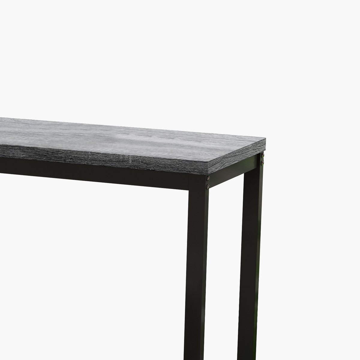 Modern Pub Table with 3 Stools Gray Finish