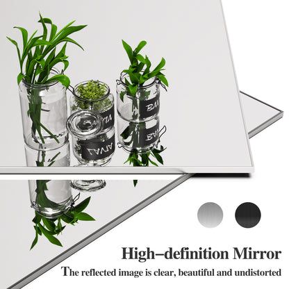 Oversized Bathroom Mirror Silver