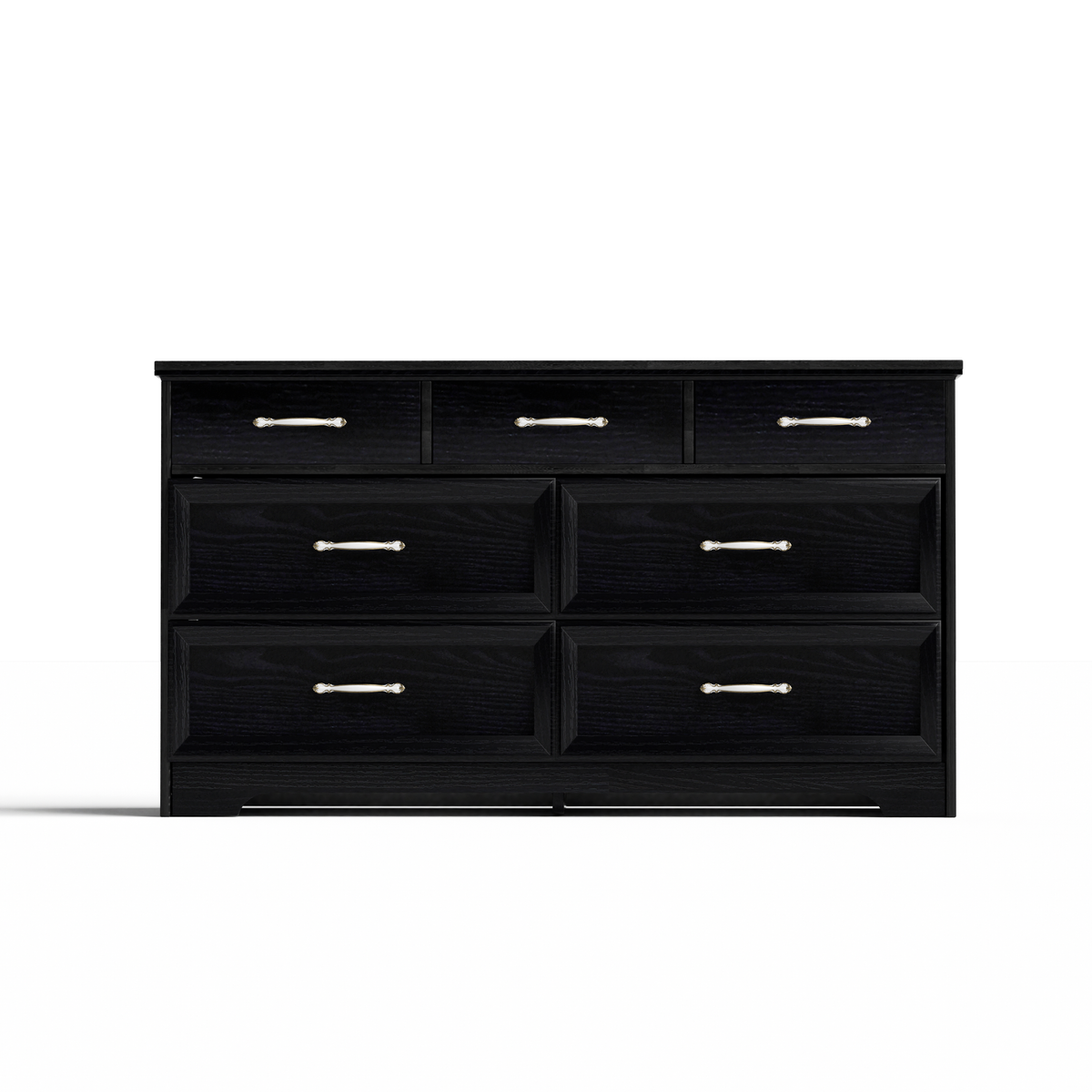 Modern 3-Drawer Dresser Black Finish