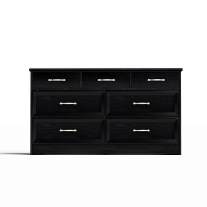 Modern 3-Drawer Dresser Black Finish
