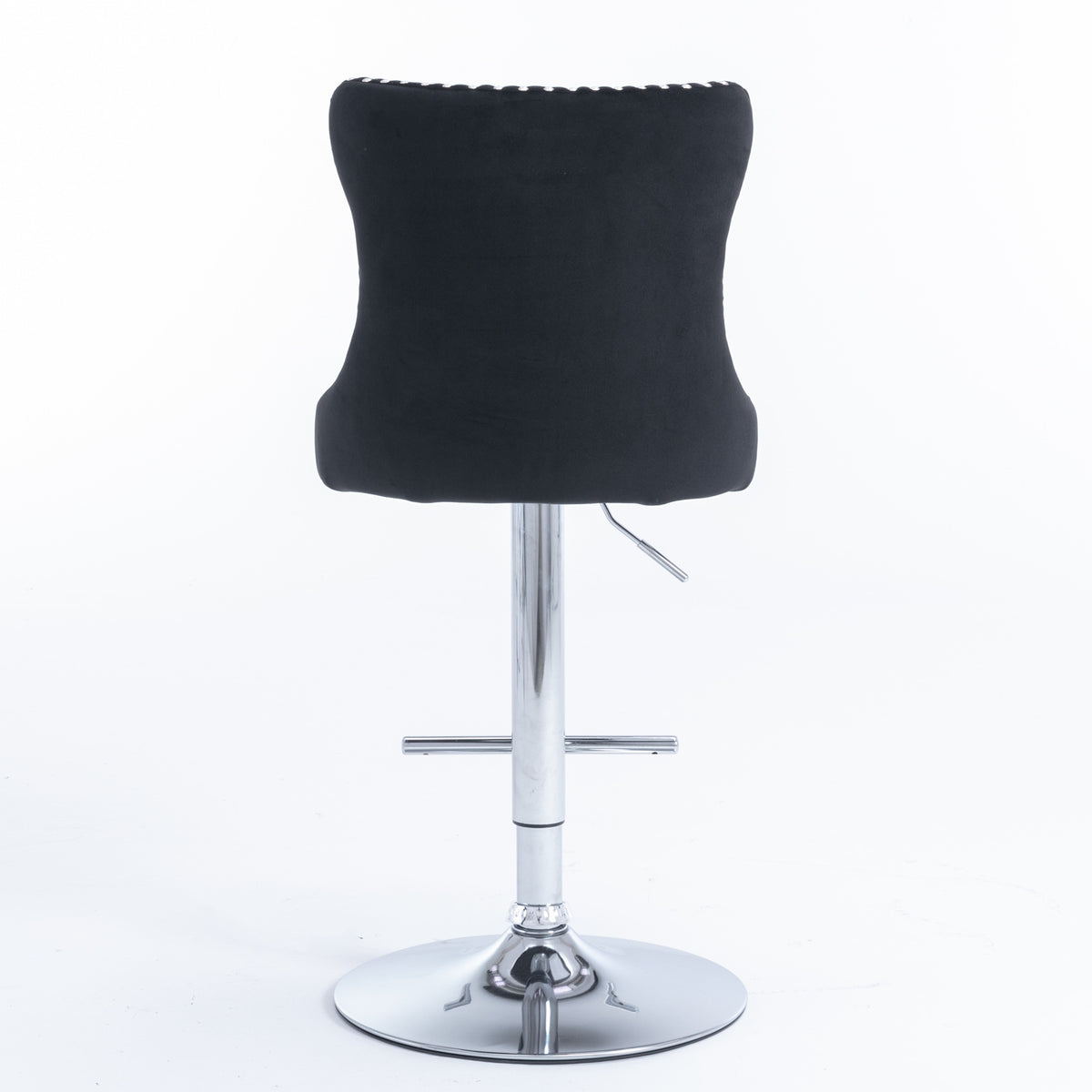 Modern Chrome Bar Stool Set (2 pcs) – Black