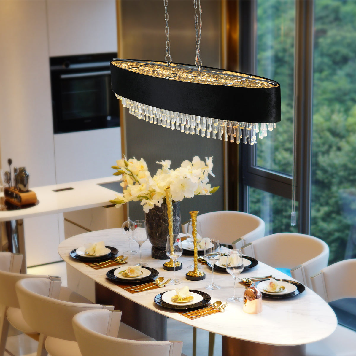 Modern Crystal Chandelier Fixture