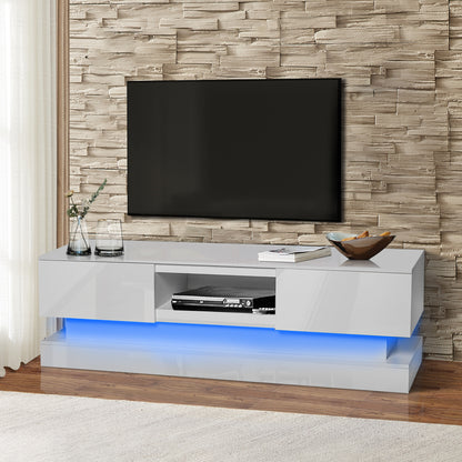 White LED TV Stand High Gloss