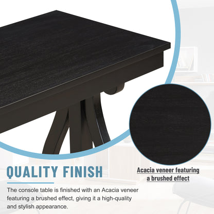 Rustic Console Table Black