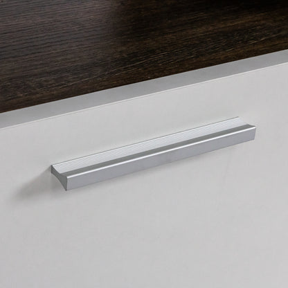 Modern TV Console with Glass Shelf – Quick Assembly