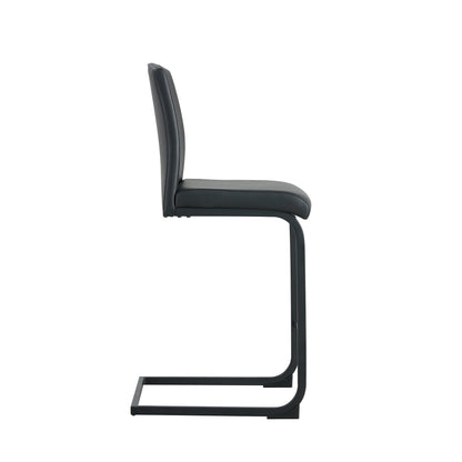 Black PU Counter Stool Set (2 pcs)