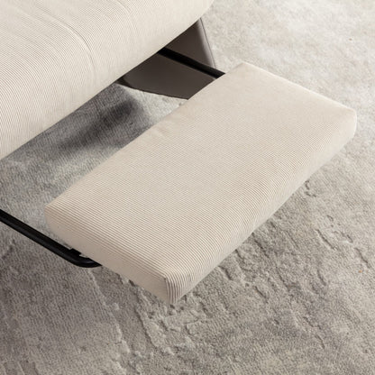 Modern Recliner Chair with Footrest Gray