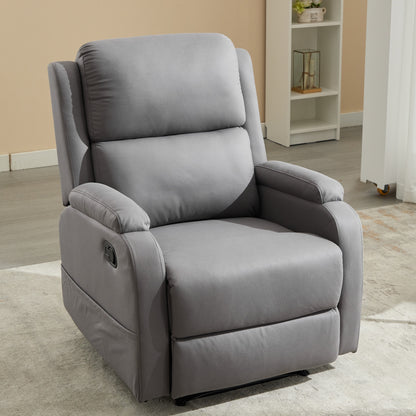 Adjustable Recliner Chair Fabric Gray
