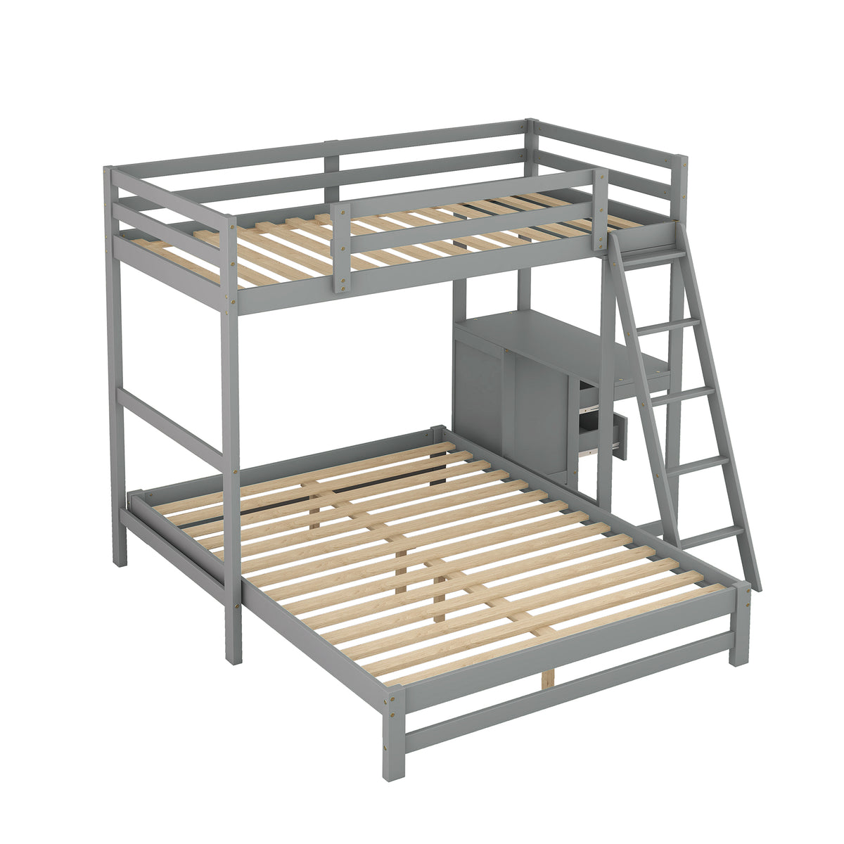 Full Bunk Bed Gray