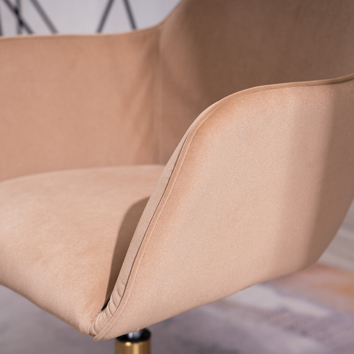 Velvet Executive Swivel Office Chair – Coffee Brown