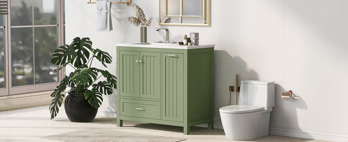 36-Inch Bathroom Vanity with Sink and Drawer