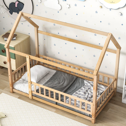 Twin Floor Bed White