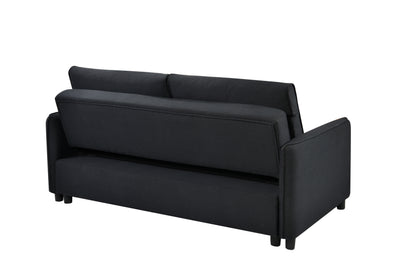 Convertible Sofa Bed with Pullout Black