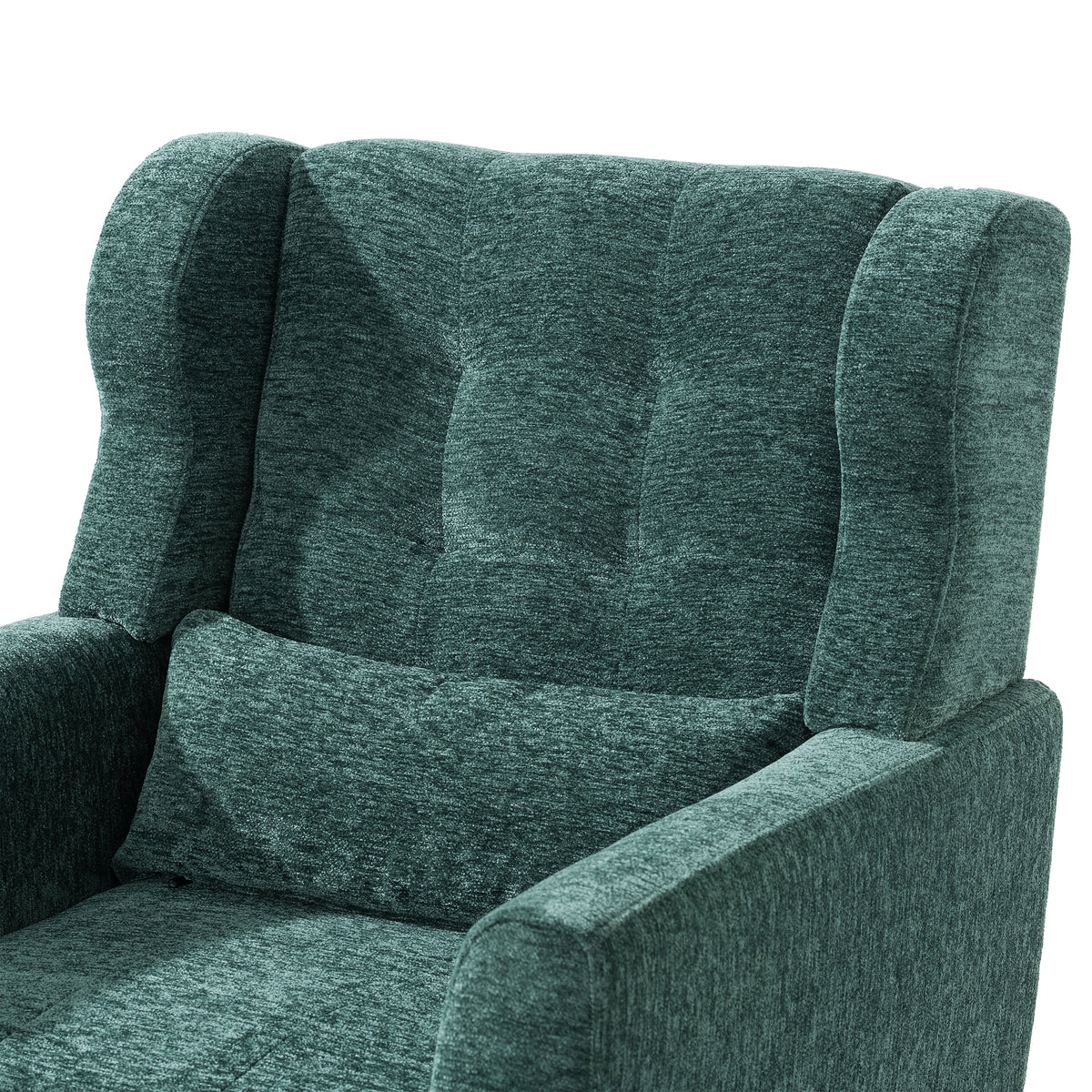 Upholstered Modern Accent Chair Blackish Green
