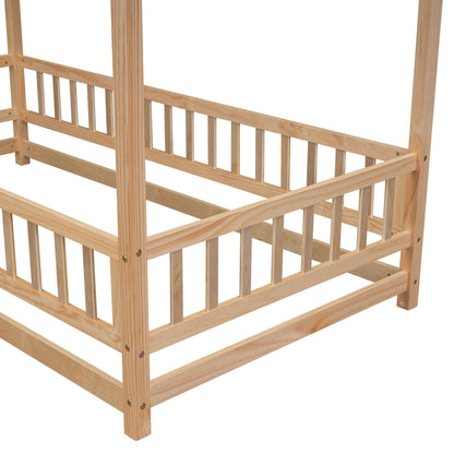 Twin Floor Bed White