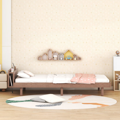 Modern Twin Platform Bed with USB Ports