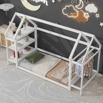 Twin House Bed White