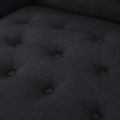 Toddman Velvet Club Chair – Charcoal