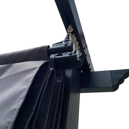 Outdoor Retractable Pergola Gray