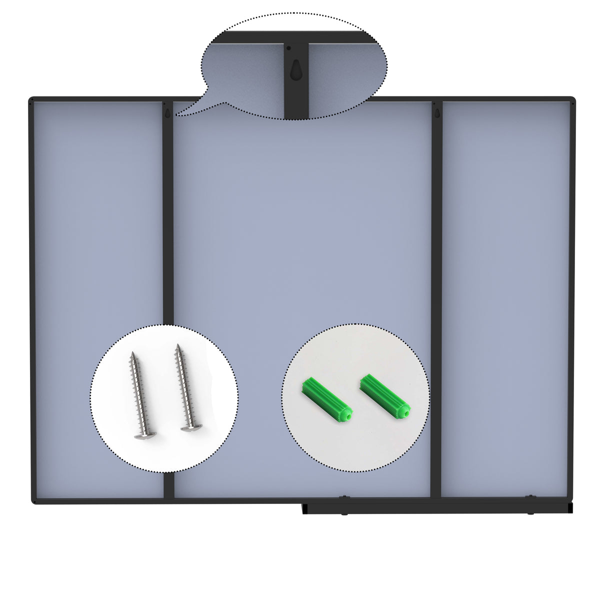 40x30” Rectangular Bathroom Mirror with Storage Rack