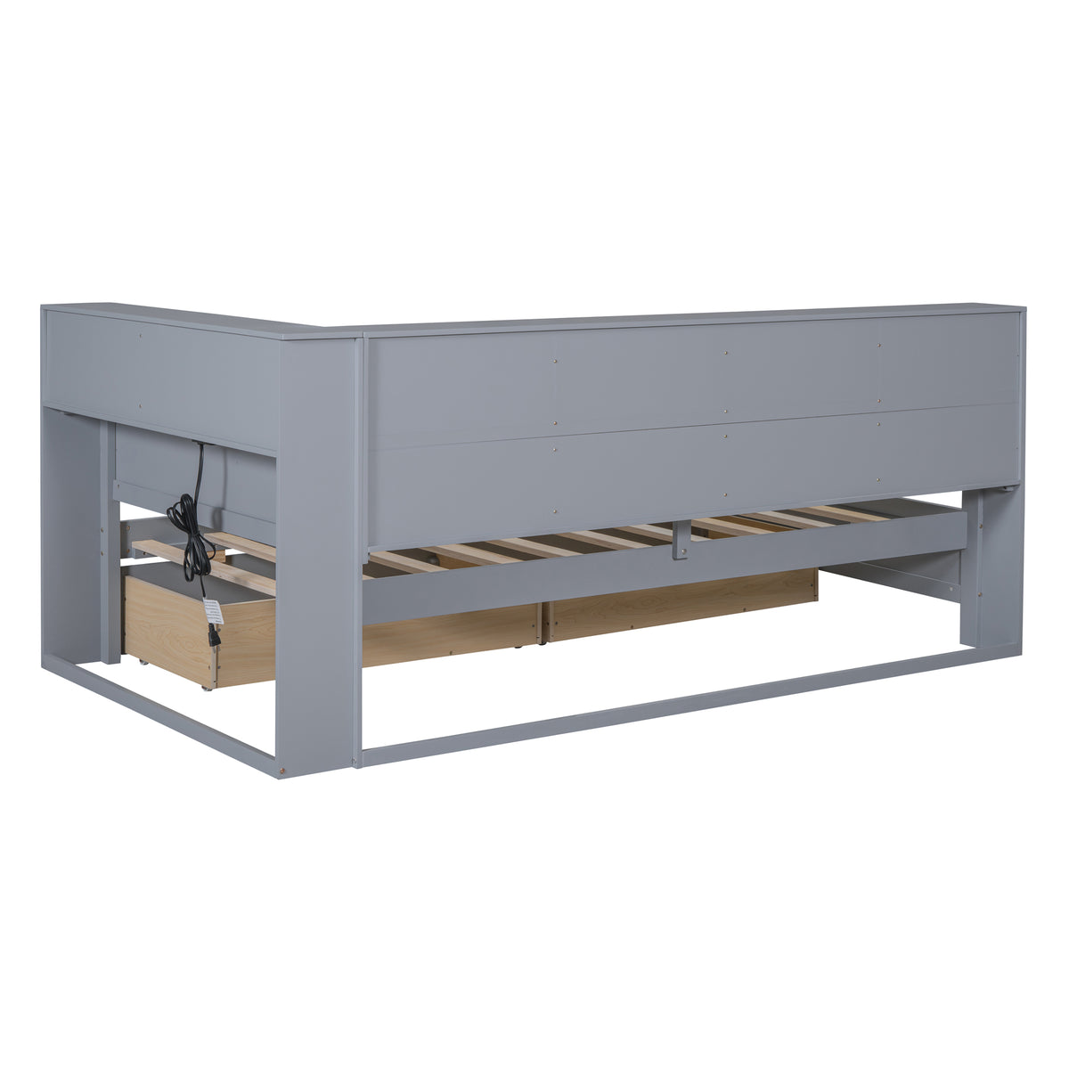 Wooden Twin Daybed Gray