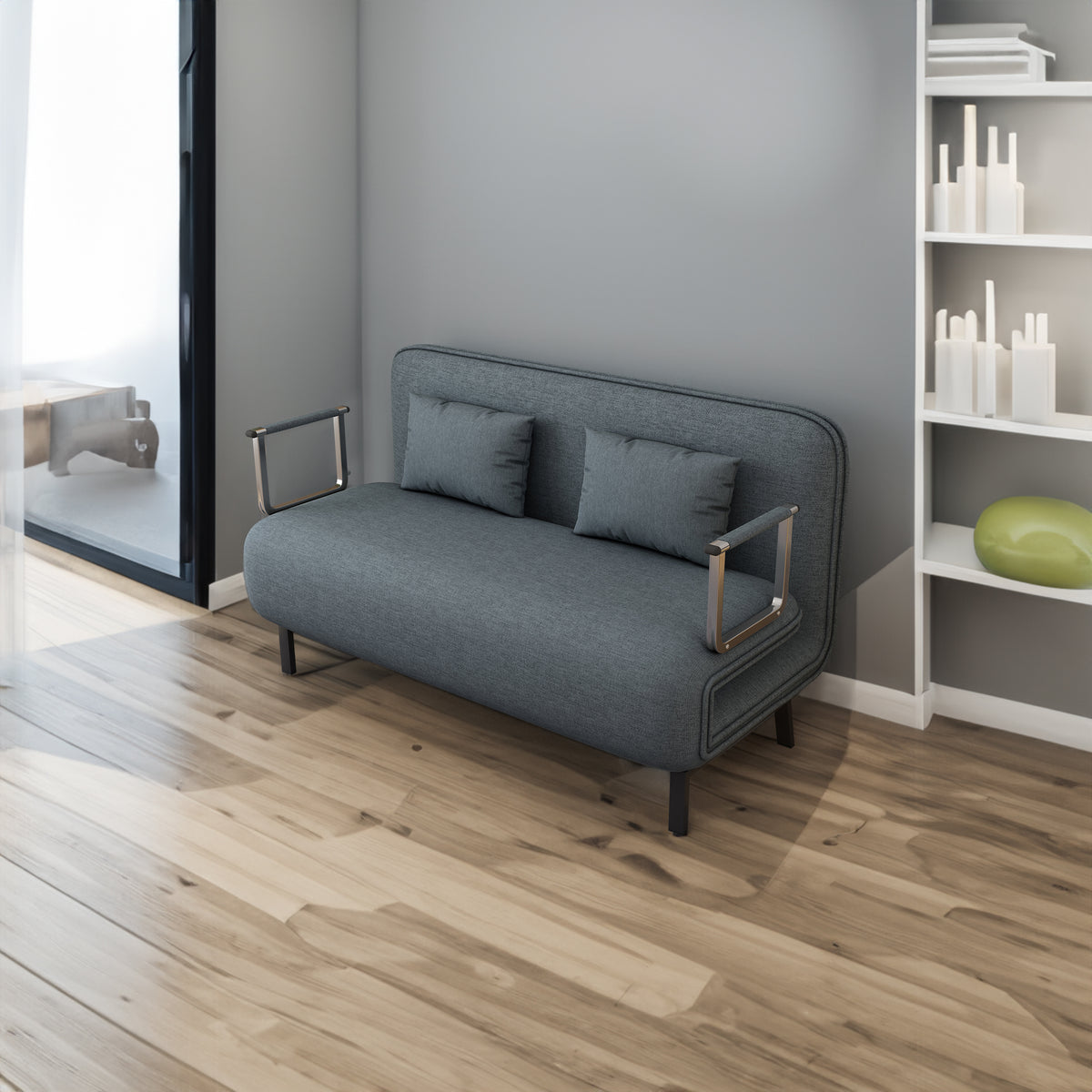 Convertible Sofa Chair Gray